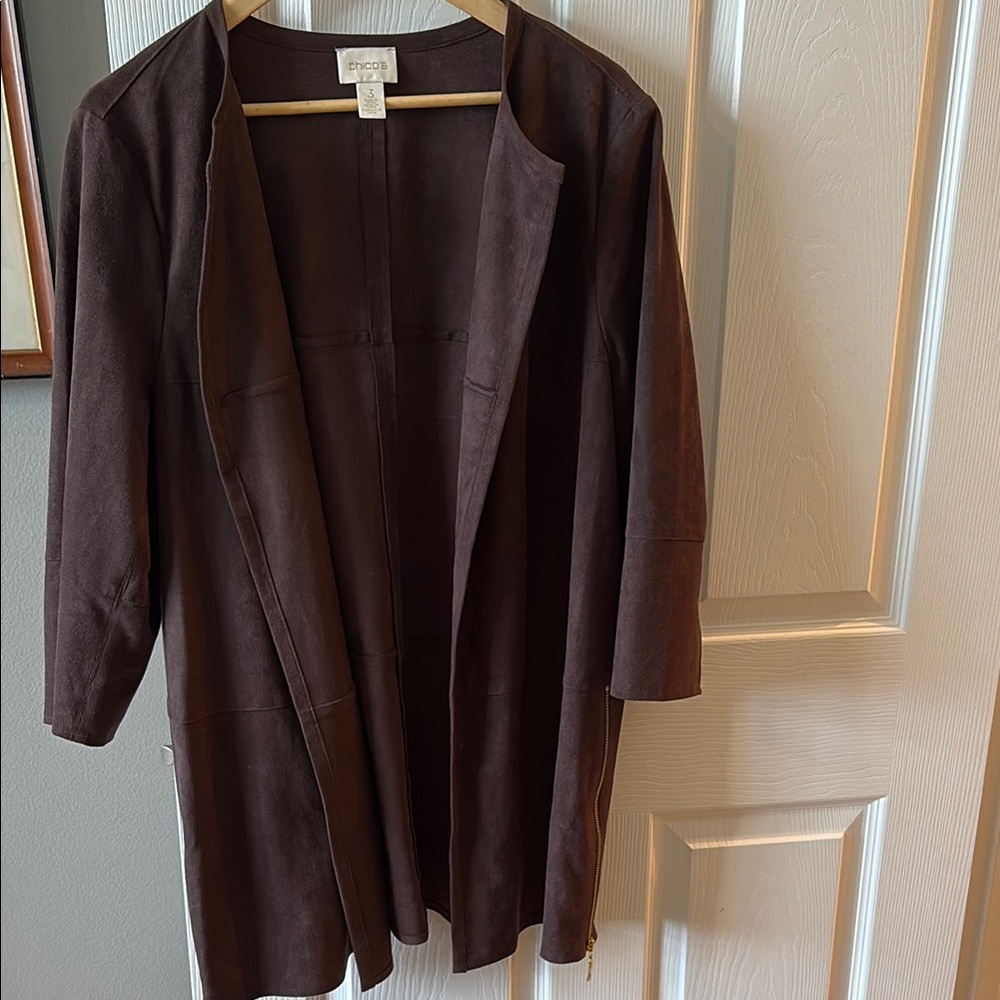Brown Women's Suede-like Coat